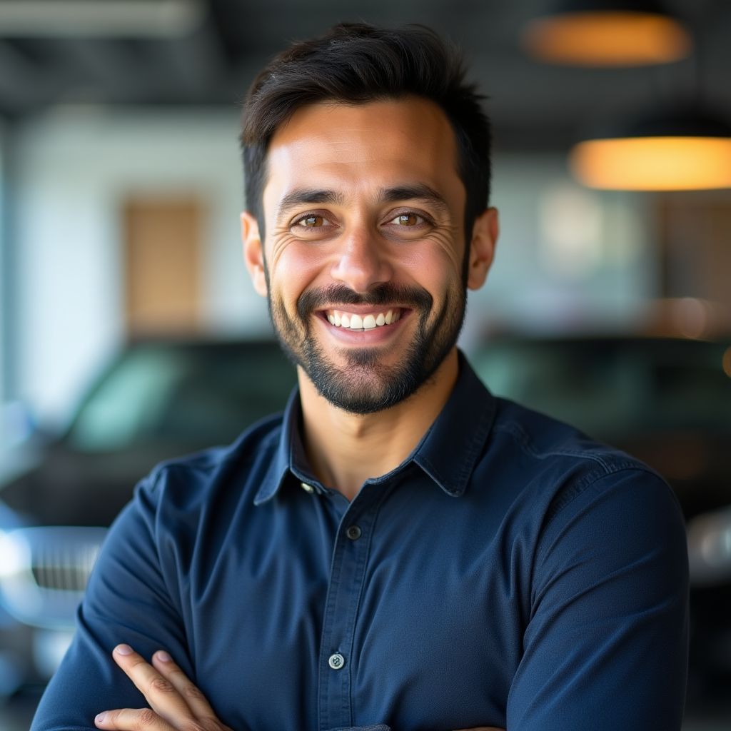 Carlos Ruiz especialista marketing digital automotriz en su oficina